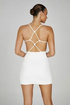 Amirah Slinky Backless Mini Dress - White 11 Amirah Slinky Backless Mini Dress - White -Meshki Shop 0090 20230609 meshki new arrivals july1551