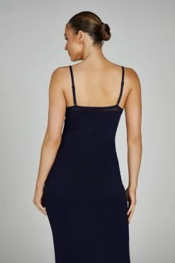 Maia Pointelle Knit Maxi Dress - Navy -Meshki Shop 0353 20230609 meshki new arrivals july1822