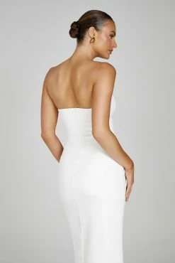 Marianne Strapless Crepe Midi Dress - White -Meshki Shop 0392 20230609 meshki new arrivals july1861