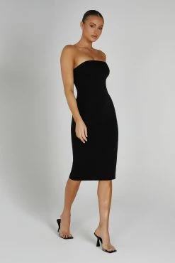 Marianne Strapless Crepe Midi Dress - Black 12 Marianne Strapless Crepe Midi Dress - Black -Meshki Shop 0412 20230609 meshki new arrivals july1881