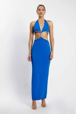 Nicha Diamante Cut Out Maxi Dress - Cobalt Blue -Meshki Shop 2022 02 02 01 13 14 Meshkiecom27Jan1015