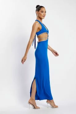 Nicha Diamante Cut Out Maxi Dress - Cobalt Blue -Meshki Shop 2022 02 02 01 13 39 Meshkiecom27Jan1033