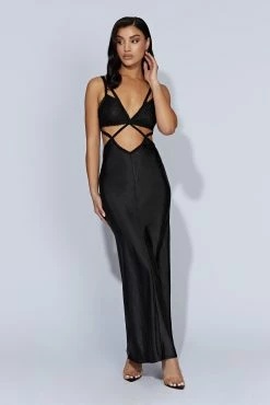 Seraphine Lace Maxi Dress - Black -Meshki Shop 20220913 meshki eccom bonsoir20227