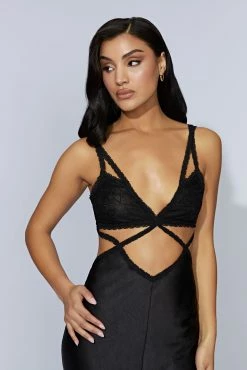 Seraphine Lace Maxi Dress - Black -Meshki Shop 20220913 meshki eccom bonsoir20272