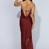 Chandra Lace Detail Satin Maxi Dress - Cherry Chocolate 2 Chandra Lace Detail Satin Maxi Dress - Cherry Chocolate -Meshki Shop 20220913 meshki eccom bonsoir21040