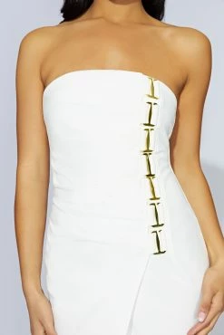 BSD Mercer E-Hook Midi Dress - Bone -Meshki Shop 20220913 meshki eccom bonsoir28296