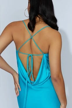 Chandra Lace Detail Satin Maxi Dress - Aquamarine 16 Chandra Lace Detail Satin Maxi Dress - Aquamarine -Meshki Shop 20220921 meshki ecomm bonsoir30035