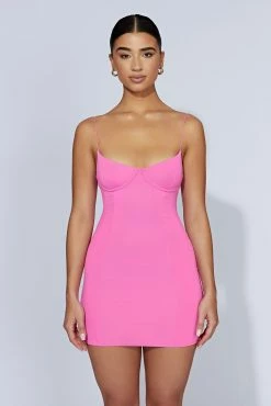 Misty Contour Mini Dress - Bubblegum Pink -Meshki Shop 20220921 meshki ecomm bonsoir31381