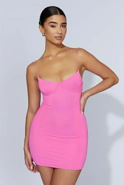 Misty Contour Mini Dress - Bubblegum Pink