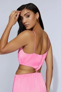 Colette Chain Maxi Dress - Bubblegum Pink -Meshki Shop 20220921 meshki ecomm bonsoir31523