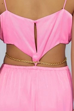 Colette Chain Maxi Dress - Bubblegum Pink -Meshki Shop 20220921 meshki ecomm bonsoir31526