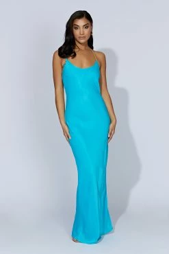 Sylvie Chain Maxi Dress - Aquamarine -Meshki Shop 20220921 meshki ecomm bonsoir31996