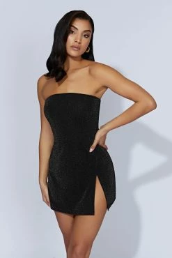 BSD Aurelie Strapless Split Mini Dress - Black 14 BSD Aurelie Strapless Split Mini Dress - Black -Meshki Shop 20220921 meshki ecomm bonsoir32189