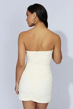 BSD Victorie V-Hardware Mini Dress - Bone -Meshki Shop 20220921 meshki ecomm bonsoir32773