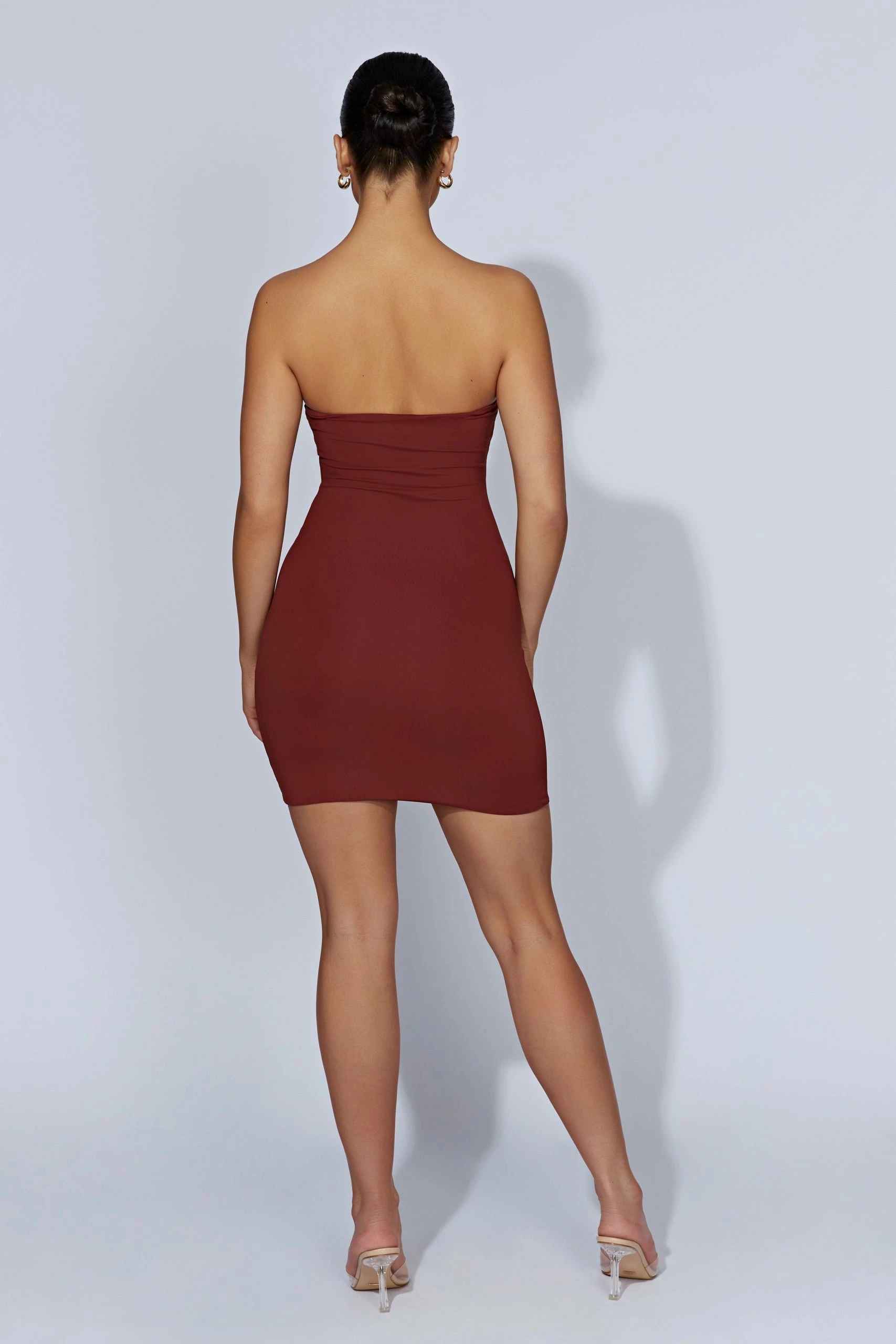 Stella Strapless Mini Dress - Cherry Chocolate 4 Stella Strapless Mini Dress - Cherry Chocolate - Image 2