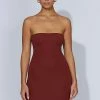 Stella Strapless Mini Dress - Cherry Chocolate -Meshki Shop 20220921 meshki ecomm bonsoir33257