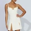 Lex Cupped Mini Dress - Bone 1 Lex Cupped Mini Dress - Bone -Meshki Shop 20221004 meshki ecomm core1643