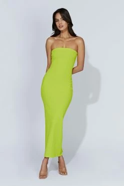 Imani Strapless Knit Maxi Dress - Fresh Green -Meshki Shop 20221010 meshki ecomm knit2534