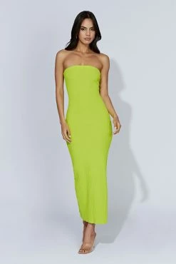 Imani Strapless Knit Maxi Dress - Fresh Green -Meshki Shop 20221010 meshki ecomm knit2535
