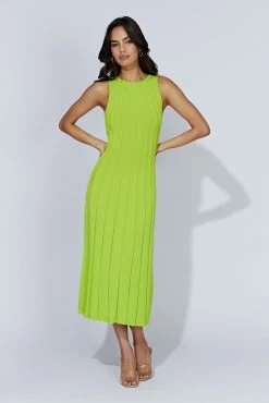 Aspen Back Keyhole Knit Midi Dress - Fresh Green 16 Aspen Back Keyhole Knit Midi Dress - Fresh Green -Meshki Shop 20221010 meshki ecomm knit3383