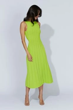 Aspen Back Keyhole Knit Midi Dress - Fresh Green 18 Aspen Back Keyhole Knit Midi Dress - Fresh Green -Meshki Shop 20221010 meshki ecomm knit3386