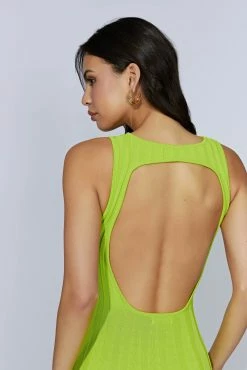 Aspen Back Keyhole Knit Midi Dress - Fresh Green 19 Aspen Back Keyhole Knit Midi Dress - Fresh Green -Meshki Shop 20221010 meshki ecomm knit3413