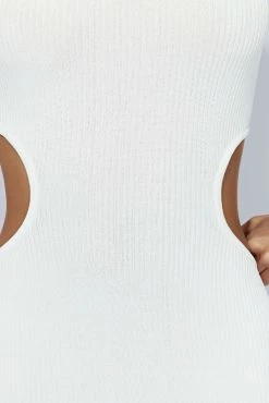 Kori Knit Bandeau Maxi Dress - White -Meshki Shop 20221010 meshki ecomm knit3457
