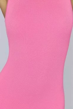 Delia Sleeveless Knit Mini Dress - Bubblegum Pink -Meshki Shop 20221010 meshki ecomm knit3680