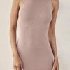 Delia Sleeveless Knit Mini Dress - Taupe -Meshki Shop 20221012 Meshki knit content4448