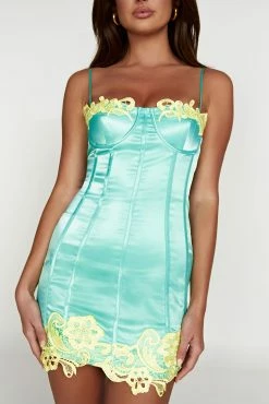 Tatiana Corset Mini Dress With Lace - Mint 10 Tatiana Corset Mini Dress With Lace - Mint -Meshki Shop 20221018 meshki ecomm thatshot 015642