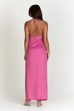 BSD Aaliyah Plunge Neck Maxi Dress - Rose Pink -Meshki Shop 20221024 meshki ecomm thatshot 027067