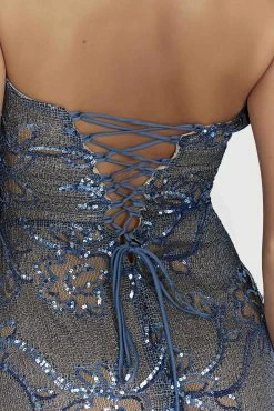 Harriet Sequin Maxi Dress - Blue -Meshki Shop 20221024 meshki ecomm thatshot 027506