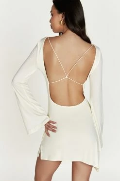 BSD Melina Long Sleeve Mini Dress - Bone