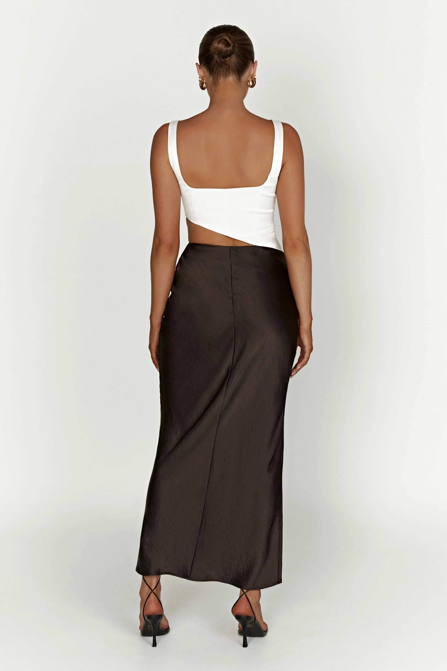 Gianna Two Tone Slashed Maxi Dress - Black 4 Gianna Two Tone Slashed Maxi Dress - Black - Image 2