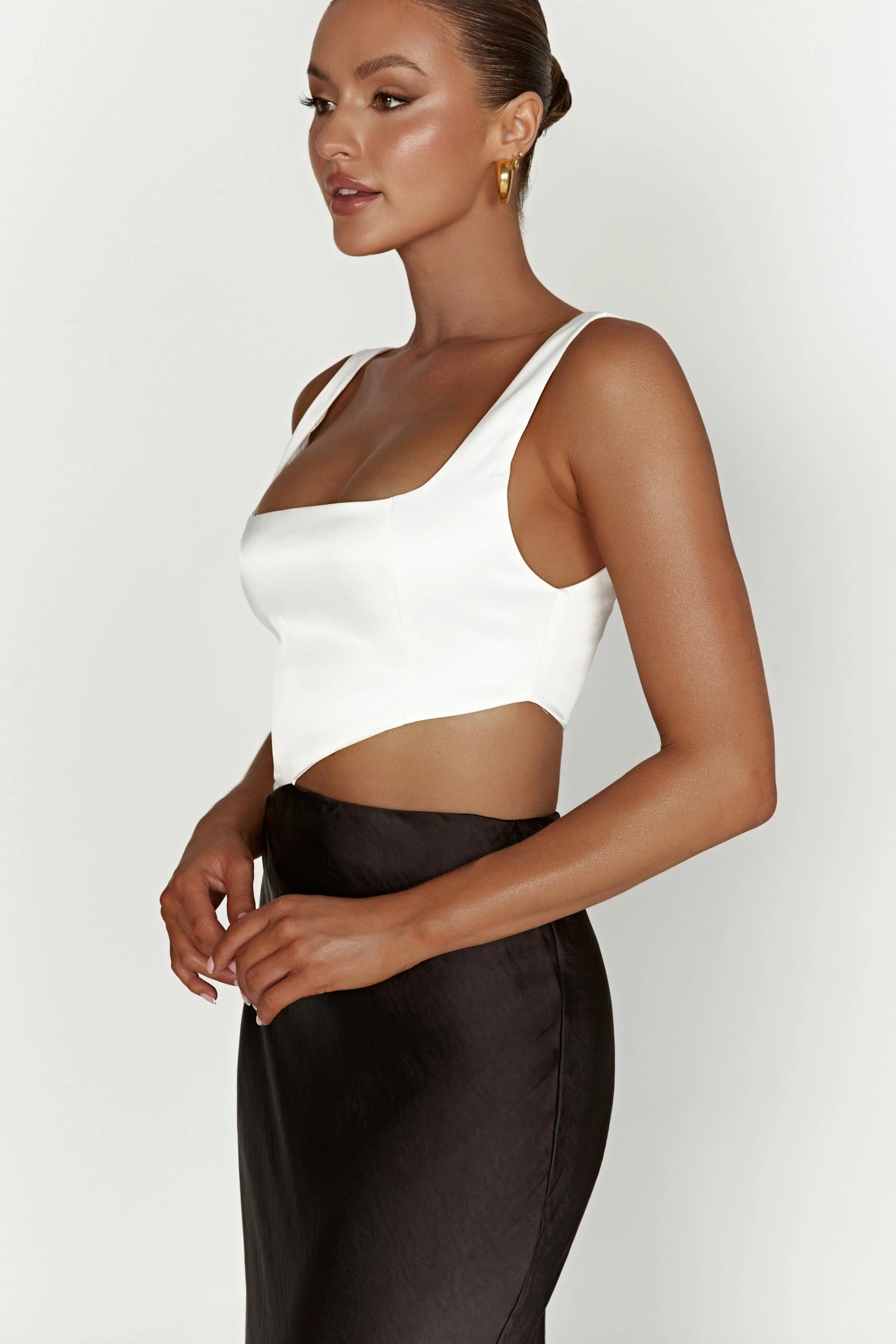 Gianna Two Tone Slashed Maxi Dress - Black 7 Gianna Two Tone Slashed Maxi Dress - Black - Image 5