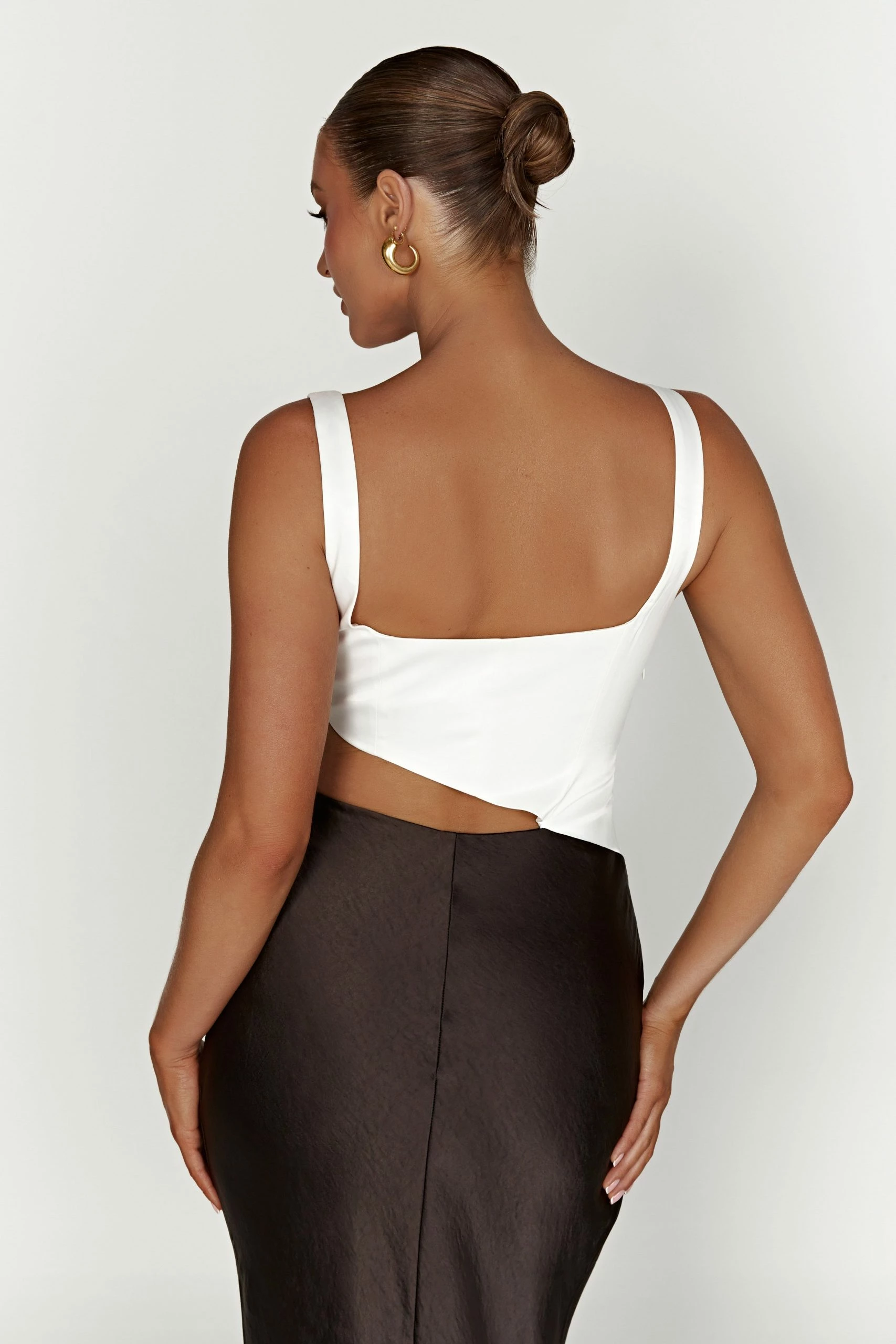 Gianna Two Tone Slashed Maxi Dress - Black 9 Gianna Two Tone Slashed Maxi Dress - Black - Image 7