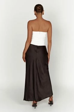 Brooklyn Two Tone Strapless Maxi Dress - Black -Meshki Shop 20221115 meshki ecomm reflections14737