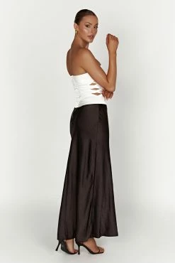 Brooklyn Two Tone Strapless Maxi Dress - Black -Meshki Shop 20221115 meshki ecomm reflections14741