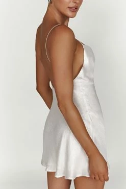 Rhea Cowl Mini Dress - Pearl -Meshki Shop 20221115 meshki ecomm reflections14905