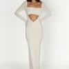 Ashleigh Cut Out Bandeau Maxi Dress - Bone