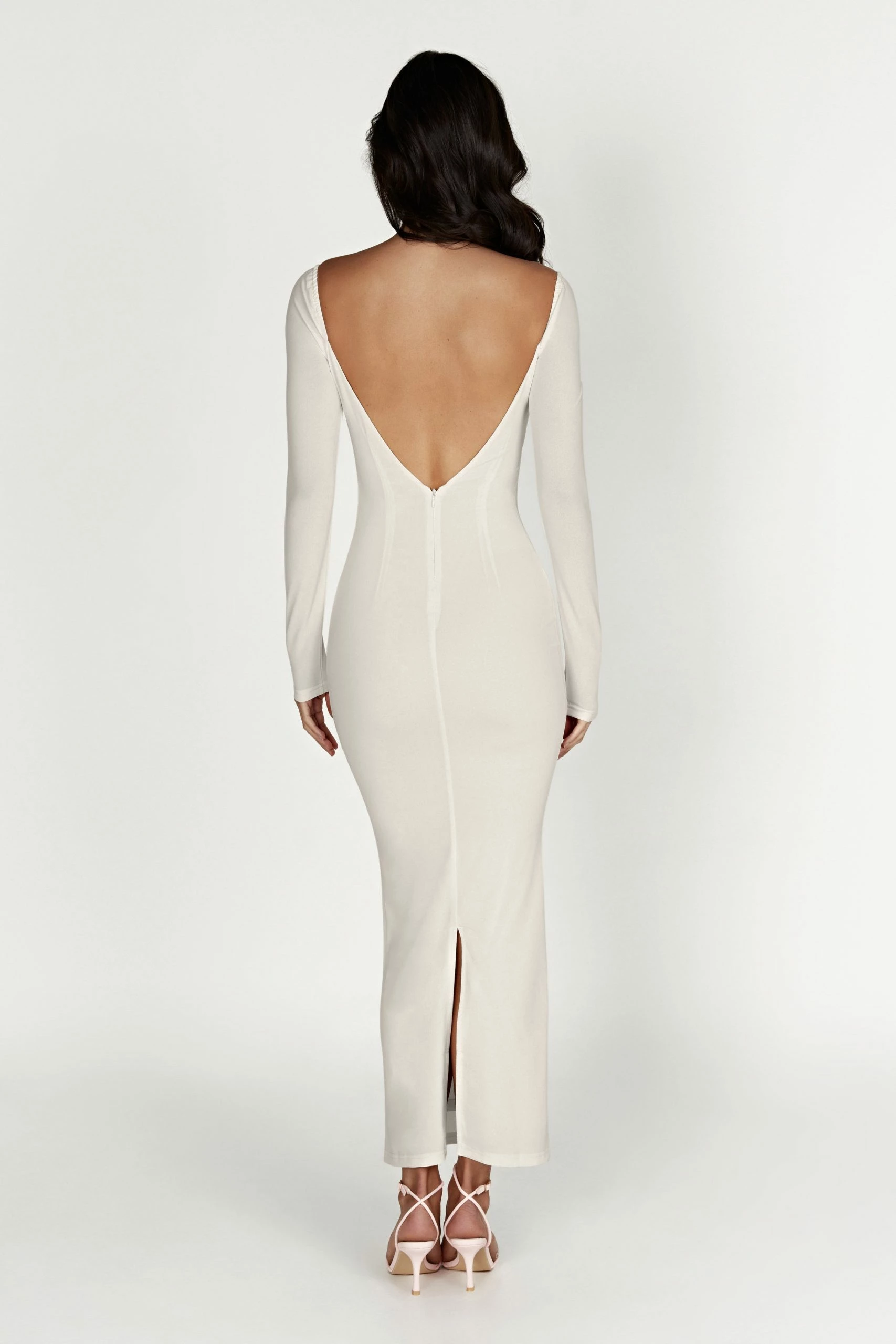 Ashleigh Cut Out Bandeau Maxi Dress - Bone 3 Ashleigh Cut Out Bandeau Maxi Dress - Bone - Image 2