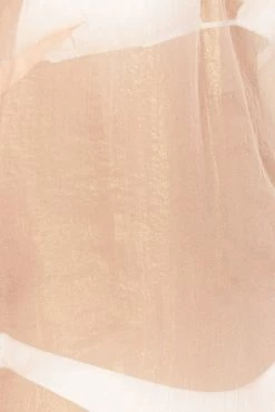 Phoebe Sheer Iridescent Maxi Dress - Peach 16 Phoebe Sheer Iridescent Maxi Dress - Peach -Meshki Shop 20221125 meshki ecomm reflections20326
