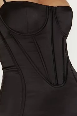 Bridget Corset Mini Dress - Black -Meshki Shop 20221125 meshki ecomm reflections20728