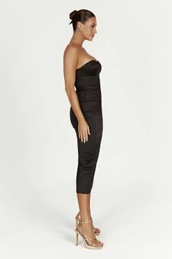 Bryony Cupped Bodycon Midi Dress - Black 14 Bryony Cupped Bodycon Midi Dress - Black -Meshki Shop 20221125 meshki ecomm reflections21017