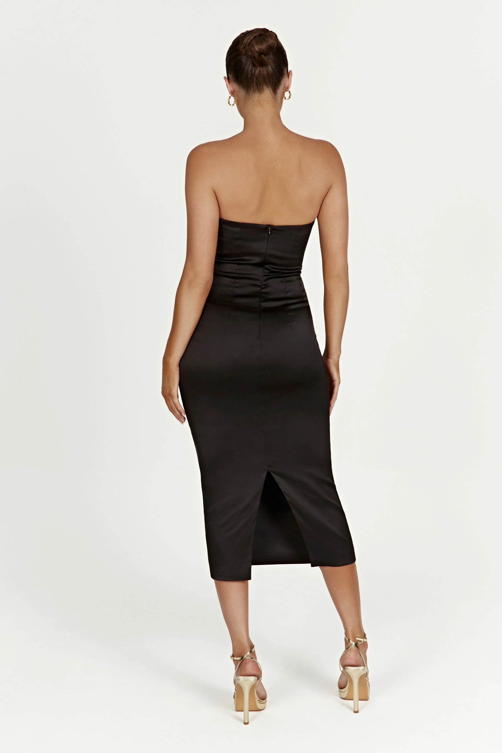 Bryony Cupped Bodycon Midi Dress - Black 4 Bryony Cupped Bodycon Midi Dress - Black - Image 2