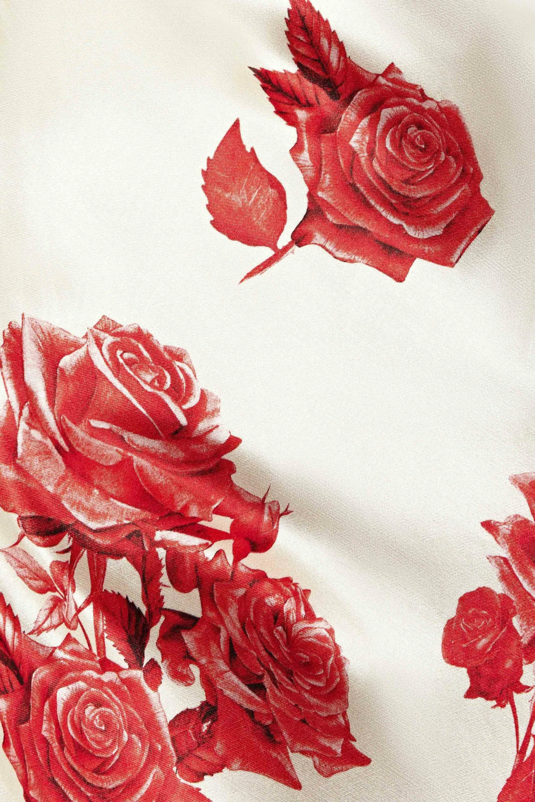 Rosalie Satin Maxi Dress - Rose Print 4 Rosalie Satin Maxi Dress - Rose Print - Image 2