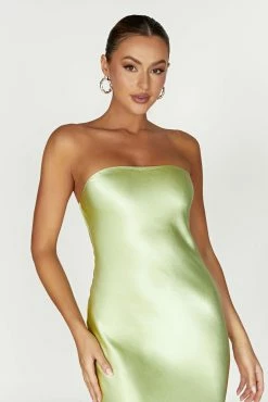 Tyler Strapless Satin Midi Dress - Pistachio Green 14 Tyler Strapless Satin Midi Dress - Pistachio Green -Meshki Shop 20221212 meshki ecomm moncheri katie0909
