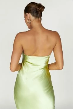 Tyler Strapless Satin Midi Dress - Pistachio Green 16 Tyler Strapless Satin Midi Dress - Pistachio Green -Meshki Shop 20221212 meshki ecomm moncheri katie0915