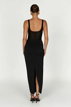 Octavia Lace Corset Maxi Dress - Black 16 Octavia Lace Corset Maxi Dress - Black -Meshki Shop 20221212 meshki ecomm moncheri katie1448