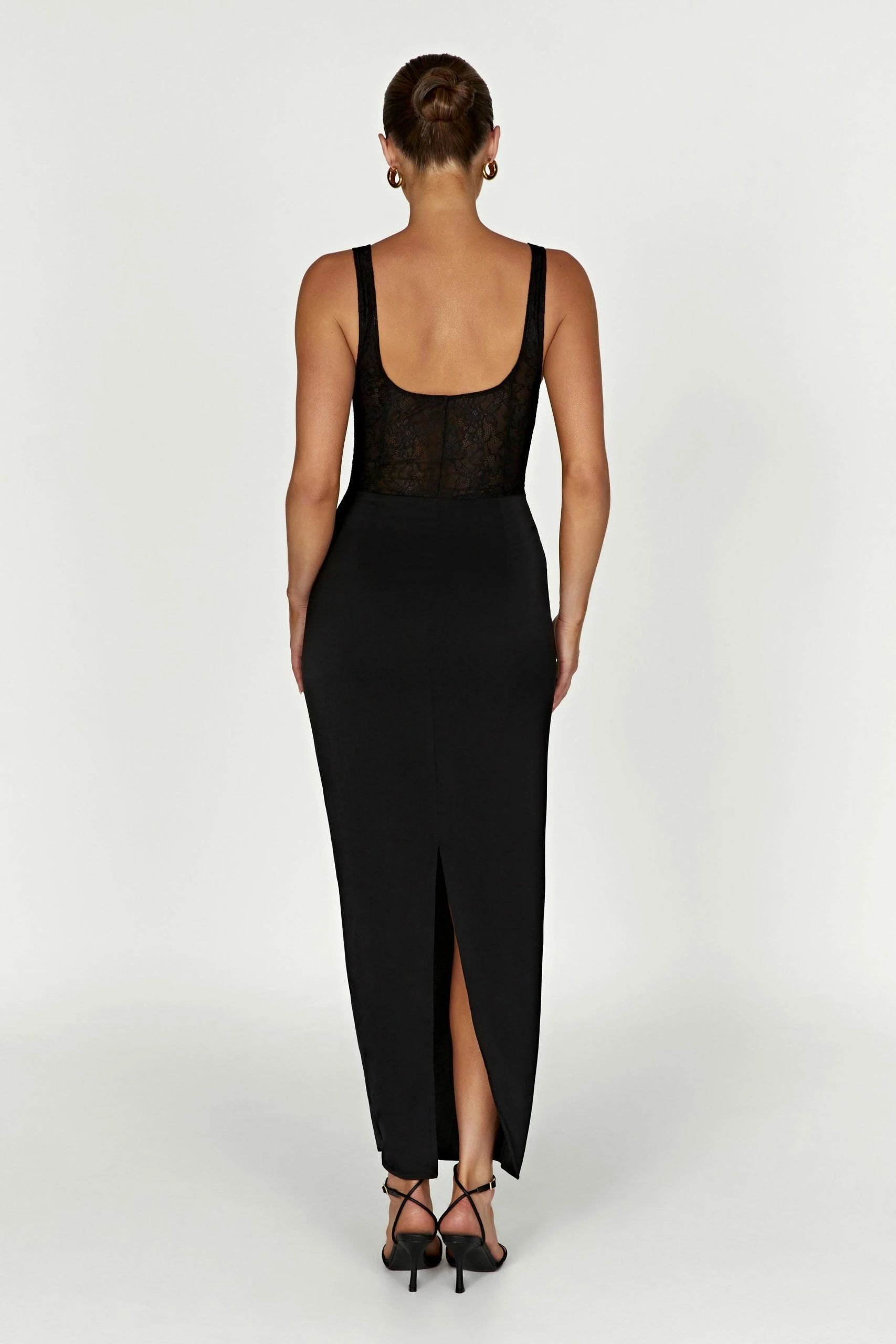 Octavia Lace Corset Maxi Dress - Black 8 Octavia Lace Corset Maxi Dress - Black - Image 6